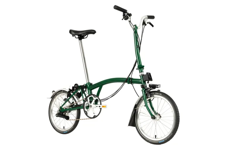 Brompton C-Line Explore High Bar Folding Bike Racing Green-1